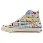 &bdquo;Converse All Star Peanuts CP Hi&ldquo; laisvalaikio, patogūs, patvarūs, auk&scaron;takulniai drobiniai batai, unisex, balti, žali, 31310730 41.5