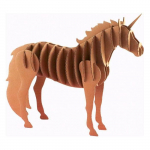 Maquette de licorne en carton 21,5 x 17 x 4 cm žalia