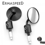 CNC aliuminio motociklo veidrodis 7/8 '' 22 mm universalus vairo galinis veidrodėlis, skirtas motociklų gatvės dviračių motorolerio motociklui juoda