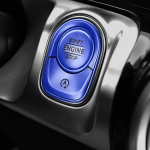 Automobilio stilius, skirtas Mercedes Benz A klasės W177 GLE W167 GLB salono automatinio užvedimo variklio stabdymo jungiklio mygtukų dangtelio lipdukai mėlyna