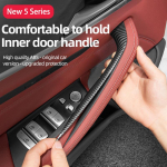 Car Inner Door Handle Panel Pull Trim Cover Carbon Fiber For BMW G30 G38 5 Series X3 X4 ix3 G01 G02 Interior ix3 x3 x4 Carbon