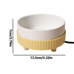 &Scaron;ildomas kačių dubenėlis Įkraunamas naminių gyvūnų vandens &scaron;ildymo dubenėlis Tylus keraminis vandens dubenėlis Kačių vandens fontanas Gyvūnų gėrimo dozatorius