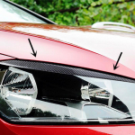 Automobilio priekiniai žibintai priekiniai galiniai transporto priemonės modifikacijos dangtelio apdailos juostelių lipdukai, skirti Volkswagen Golf 7 MK7 automobiliui Rear Logo