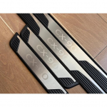 Nerūdijančio plieno plastikas Mazda CX-90 CX90 slenksčių apsaugai durų slenksčiams pedalų slenksčiui dangtelio apdailai Automobilio aksesuarai SILVER 4PCS
