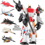 Transformuojami robotai žaislai HZX Defensor Bruticus Superion Devastator IDW 5 IN 1 6 IN 1 VIENAS BE DĖŽUTĖS Rinkiniai Veiksmo figūrėlė KO 6in1