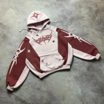 ZYLLO Hip Hop Pleistras Streetwear Gobtuvas Y2K Retro Gobtuvas Megztinis Vyri&scaron;kas Moteri&scaron;kas Naujas Harajuku Gotikinis Gobtuvas Megztinis Drabužiai S