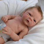 46 cm Reborn Dolls Viso kūno silikoninė vinilo lėlė, tikrovi&scaron;ka, mink&scaron;ta, tikrovi&scaron;ko prisilietimo berniukui