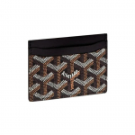 Goyard Saint-Sulpice Geometrinio ra&scaron;to spausdintas spalvų blokų drobės ir ver&scaron;io odos kortelių dėklas Unisex Kortelių dėklas Spalva-1 Spalva-2 Spalva-3 STSULPPMLTY Gray,Box(Basic Set+Box)