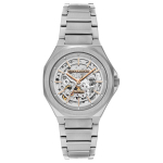 ARMANI EXCHANGEAE ARMANI Mechaninis laikrodis ant rie&scaron;o Nerūdijančio plieno apyrankė 36 mm Sidabrinis ciferblatas Moteri&scaron;kas laikrodis AX4618 Skeleton Dial