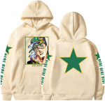 Unisex Kujo Jotaro Hoodis Jonathan Joseph Megztinis Džemperis JoJo Ilgomis Rankovėmis Anime Hoodis L smėlis