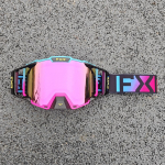 FXR Motokroso akiniai HD lę&scaron;is Motociklo apsauginiai nuo rasojimo akiniai Važiavimo akiniai Vyrams Moto MX MTB Akiniai nuo saulės Purvo dviračio priedai pink