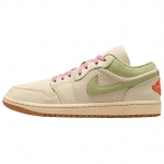 Air Jordan 1 Low SE Sail Olive Aura Pearl White Moteri&scaron;ki sportbačiai Kreminiai Iced-Carmine II0569-100 38 beige