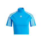 adidas Originals Moteri&scaron;kas trumpas topas su paauk&scaron;tintu kaklu ir 3 juostelėmis Mėlynas Moteri&scaron;kas IV9321 XXS