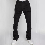 DRIPX Vyri&scaron;ki Džinsai Ilgos Kelnės Denim Flare Kelnės Su Skylėmis Tiesios Kelnės Slim Fit Auk&scaron;tas Juosmuo Laisvalaikio Mygtukas Ki&scaron;enė Siuvimas Ruduo Žiema S mėlyna