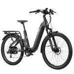 TTGO E-SUVO Elektrinis dviratis 250W variklis 48V15Ah baterija 120 km didžiausias nuotolis 27,5&ldquo; &times; 2,4&ldquo; padangos Mink&scaron;ta galinė pakaba Hidrauliniai diskiniai stabdžiai Shimano 7 pavarų tamsiai pilka spalva