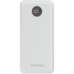Canyon powerbank pb-2002 LED 20000 mAh PD 20W QC 3 baltas