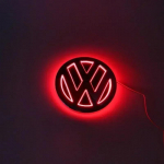 ZDFVU1 VW 11cm 5D logotipo &scaron;viesa VW CC Bora Golf Jetta POLO MAGOTAN Passat LED galinio ženkliuko, priekinių grotelių, bagažinės lipduko &scaron;viesai 11cm raudona