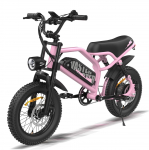16 colių paaugli&scaron;kas visureigis elektrinis dviratis ALNSOOR A13 visureigis E-bike 16 colių plačios padangos 36V12.8Ah baterija elektrinis dviratis lauko važiavimui rožinė