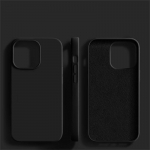 Skysto silikono dėklas, skirtas iPhone 15 14 13 12 11 Pro Max Mini 7 8 Plus X XR XS Max buferiui atsparus smūgiams mink&scaron;to dangčio priedai iPhone 13 juoda