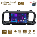 icreative Android, skirtas Citroen Jumpy 3 Space Tourer 2016-2021 su mygtuko rankenėle, automobilio radijo GPS navigacijos grotuvas Carplay 2+32GB