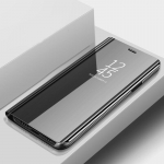 &bdquo;Smart Mirror Anti Drop&ldquo; telefono dėklas, skirtas &bdquo;Samsung Huawei Honor Xiaomi Redmi iPhone OnePlus&ldquo; dangtelis, magnetinis apverčiamas PU oda Samsung S8 juoda