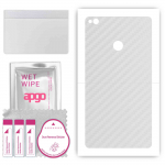 apgo Protective Skin Sticker for the back compatible with Xiaomi Mi Max 2, Wrap Film, Foil, Vinyl - Pattern Transparent Carbon