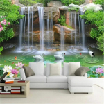 tapetas 3d freska peizažo tapyba krioklys romanti&scaron;kas stereo TV fono sienų popierius namų dekoras tapetas 200 cm(W) x 140 cm(H)