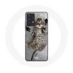 Coque Maniacase pour Samsung Galaxy A32 4G chaton Bengal dormir