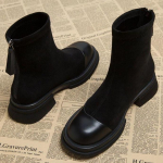 Moteri&scaron;ki zom&scaron;iniai aulinukai sniego batai pliu&scaron;iniai vidutinio auk&scaron;čio kulnai batai žiemos 2025 m. tendencija ofiso masyvūs batai mada vaik&scaron;čiojimui neslidūs botai moterims 35 juoda