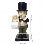 Creative Gentleman tualetinio popieriaus laikiklis Lipnus ant sienos tvirtinamas servetėlių laikiklis Vonios kambario dekoro derva amatai Namų aksesuarai