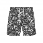 Urban Classics vyri&scaron;kos maudymosi &scaron;ortai su tatuiruotėmis XXL juoda/balta