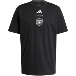 Adidas Arsenal Labrums Mar&scaron;kinėliai Grafinis Spaudinys Apvalus Kaklas Trumpomis Rankovėmis Vyri&scaron;ki Vir&scaron;utiniai Drabužiai Juodi JI9435 2XL