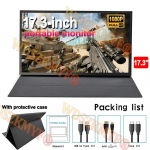 17,3 colio ne&scaron;iojamas monitorius HD IPS ekranas Kompiuterio monitorius I&scaron;plėtimo režimas Suderinamas su HDMI Ne&scaron;iojamam kompiuteriui Xbox Switch PC Žaidėjų ekranas