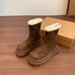 Moteri&scaron;ki &scaron;ilti, vilnoniu pamu&scaron;alu, auk&scaron;tinantys sniego batai Size 42, Heel Height ~5cm