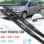 3x Fiat Punto 188 1999~2005 Priekinių Galinių Valytuvų Komplektas &Scaron;epečiai Langui Priekiniam Stiklui U Kabliuko Automobilio Rear Wiper