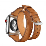 Dvigubo apsisukimo juosta Apple Watch 40mm 44mm 38mm 42mm, pagaminta Italijoje i&scaron; tikros odos, dirželis apyrankė iWatch serija 3 4 5 se 6 dirželis For 38mm-40mm