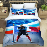 3D spausdinimo K-Kylian Mbapp&eacute; patalynės komplektai Gerbėjo dovanaMada Futbolas M-Mbappe antklodės užvalkalas pledas lovos jaunimui vaikams mergaitei berniukui gimtadienio EU Single(135*200cm)3pcs