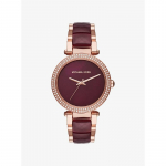 Michael Kors Parker rožinio aukso atspalvio ir acetato laikrodis MK6412 rožinio aukso spalvos