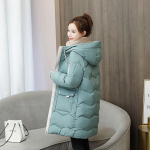 Moteri&scaron;kas paltas striukė su gobtuvu žieminė laisvalaikio parkas rudens &scaron;ilta raidžių spauda Ilgi moteri&scaron;ki vir&scaron;utiniai drabužiai su užtrauktuku 3XL žalia