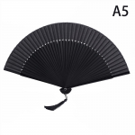 Kinų stiliaus juoda sulankstoma vėduoklė, moteri&scaron;ka klasikinių &scaron;okių gerbėja