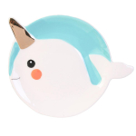 Les Tr&eacute;sors De Lily [A1816] - Porte-savon c&eacute;ramique 'Baleine' blanc - 10 cm turkis