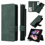 Magnetinė oda, skirta Samsung Galaxy Z Fold, 3 sulankstoma 4 5 g dėklas, viso korpuso knygos kortelės ra&scaron;iklio lizdo piniginės dangtelis for Galaxy Z Fold4(7.6")