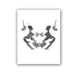 Rorschach testo akvarelė sienų menas Drobės tapyba Psichologo dovana Psichologinis testas Plakatai ir spaudiniai Paveikslėliai Klinikos dekoras 50*80cm