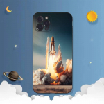 Space Rocket telefono dėklas, skirtas iPhone Samsung Galaxy Redmi Xiaomi Oppo OnePlus Note SA 7 8 9 10 11 12 13 14 20 21 22 23 53 54 Pro Max Ultra TPU Soft iPhone 6 or 6S