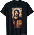 Jėzus Kristus Pantocrator Sinajaus ortodoksų krik&scaron;čionių ikona Unisex mar&scaron;kinėliai S