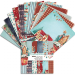 24 lak&scaron;tai Kalėdų tema Amatininkų popieriniai trinkelės pjaustymo &scaron;tampeliai Meno fonas Origami Scrapbooking kortelių kūrimas 24pcs