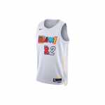 Nike NBA Miami Heat Jimmy Butler City Edition Swingman mar&scaron;kinėliai Balti Unisex Streetwear DO9599-100 XL