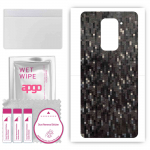 apgo Protective Skin Sticker for the back compatible with Xiaomi Redmi 10X 5G, Wrap Film, Foil, Vinyl - Pattern Carbon Black Pixel