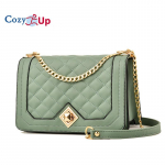 Cozy Up Darbo krep&scaron;iai Dygsniuotos rankinės Piniginės ant pečių su nuimamu dirželiu balta