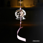 Japoni&scaron;ko stiliaus rankų darbo stiklo dažytas vėjo varpelis durų apdaila Namų aksesuarai Kūrybinė dovana Cherry blossoms